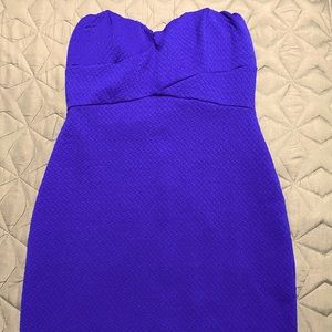 Charlotte Russe blue,sizeL, strapless short dress